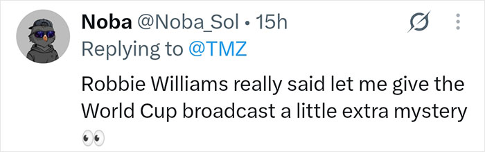 Robbie Williams Breaks Silence After White Substance Fell On Mic In World Cup Moment That Had Fans Concerned Robbie Williams Breaks Silence After White Substance Fell On Mic In World Cup Moment That Had Fans Concerned