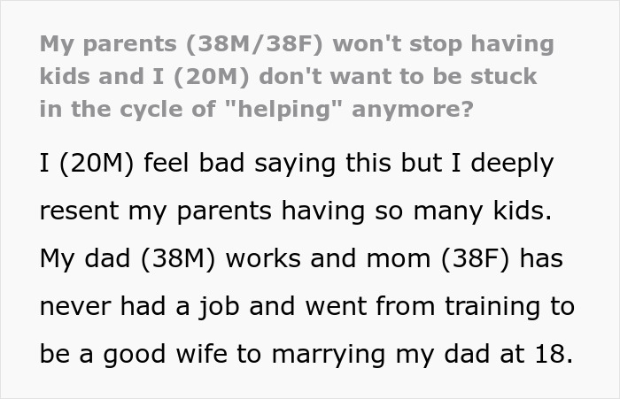 Man Says His Parents Ruined His Childhood By Making Him Raise Their Kids, Refuses To Return Man Says His Parents Ruined His Childhood By Making Him Raise Their Kids, Refuses To Return