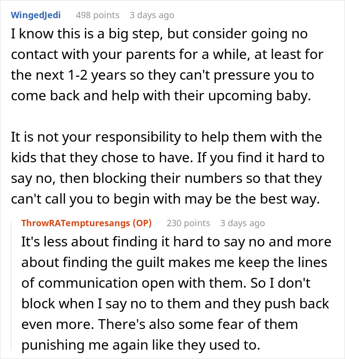 Man Says His Parents Ruined His Childhood By Making Him Raise Their Kids, Refuses To Return Man Says His Parents Ruined His Childhood By Making Him Raise Their Kids, Refuses To Return