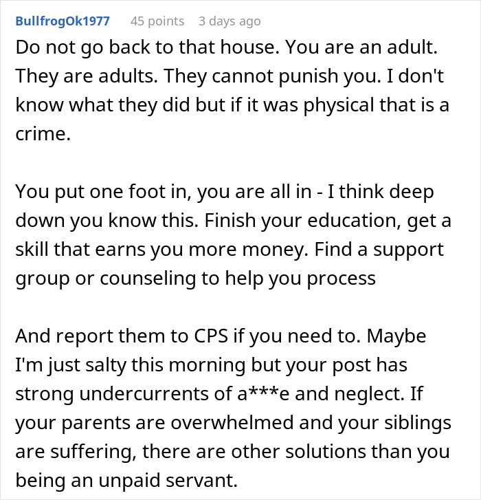 Man Says His Parents Ruined His Childhood By Making Him Raise Their Kids, Refuses To Return Man Says His Parents Ruined His Childhood By Making Him Raise Their Kids, Refuses To Return