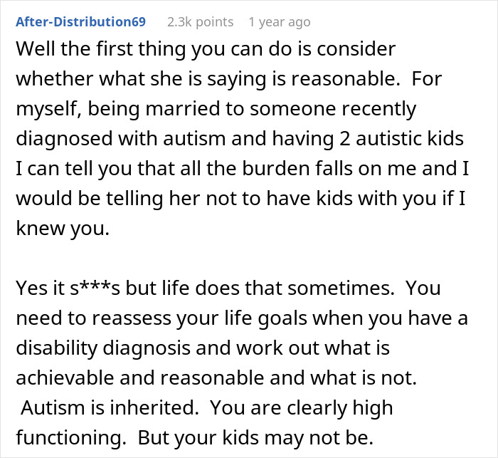 Guy Finally Gets Autism Diagnosis, Devastated When His Wife Changes Her Mind About Having Kids
