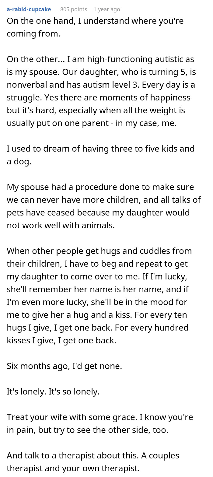 Guy Finally Gets Autism Diagnosis, Devastated When His Wife Changes Her Mind About Having Kids