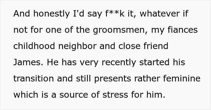 Bride Forbids Bro From Wearing Dress To Wedding After Realizing He Just Wants To Mock Trans Friend