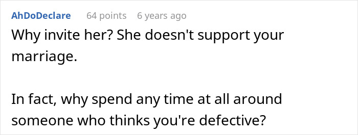 Future Mother-In-Law Calls Woman “Defective,” Then Tries To Stop Her Son From Marrying Her Future Mother-In-Law Calls Woman “Defective,” Then Tries To Stop Her Son From Marrying Her
