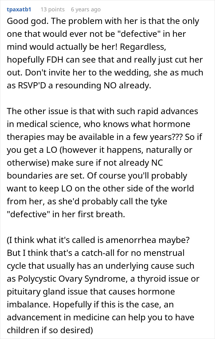 Future Mother-In-Law Calls Woman “Defective,” Then Tries To Stop Her Son From Marrying Her Future Mother-In-Law Calls Woman “Defective,” Then Tries To Stop Her Son From Marrying Her