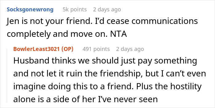 Woman Helps Friend Escape A Stressful Situation, Then Gets An Unexpected $500 Request