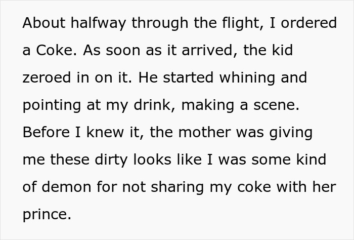 Entitled Mom Demands Plane Seatmate Hands Over Their Free Coke To Unruly Son, Gets A Reality Check Entitled Mom Demands Plane Seatmate Hands Over Their Free Coke To Unruly Son, Gets A Reality Check
