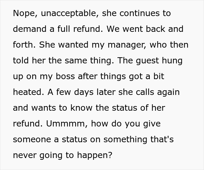 Wannabe Scam Artist Thinks She Can Complain Her Way Out Of A $6500 Vacation, Gets Reality Check Wannabe Scam Artist Thinks She Can Complain Her Way Out Of A $6500 Vacation, Gets Reality Check