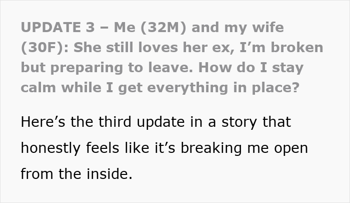 “She Broke Me”: Wife Claims She Is No Longer In Love With Hubby, He Finds Out It’s Because Of Her Ex “She Broke Me”: Wife Claims She Is No Longer In Love With Hubby, He Finds Out It’s Because Of Her Ex