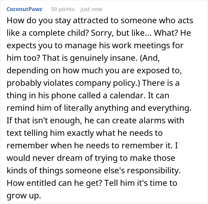 Manchild Expects GF To Manage His Existence, Gets Mad When She Forgets To Remind Him Of Things Manchild Expects GF To Manage His Existence, Gets Mad When She Forgets To Remind Him Of Things