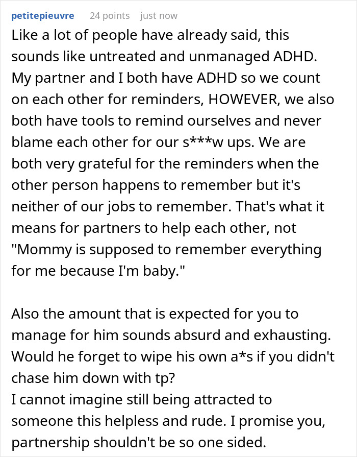 Manchild Expects GF To Manage His Existence, Gets Mad When She Forgets To Remind Him Of Things Manchild Expects GF To Manage His Existence, Gets Mad When She Forgets To Remind Him Of Things