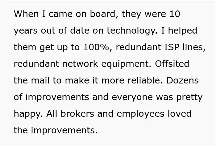 Greedy Bosses Secretly Plan To Fire Their Only IT Guy, Spend Months Recovering After He Quits Greedy Bosses Secretly Plan To Fire Their Only IT Guy, Spend Months Recovering After He Quits