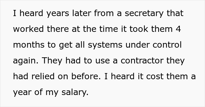 Greedy Bosses Secretly Plan To Fire Their Only IT Guy, Spend Months Recovering After He Quits Greedy Bosses Secretly Plan To Fire Their Only IT Guy, Spend Months Recovering After He Quits