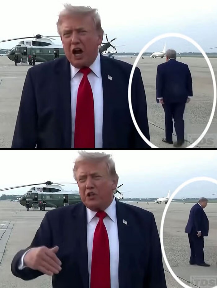 Donald Trump Body Double Conspiracy Theory Gains Ground After People Spot Detail In Background Of Interview Donald Trump Body Double Conspiracy Theory Gains Ground After People Spot Detail In Background Of Interview