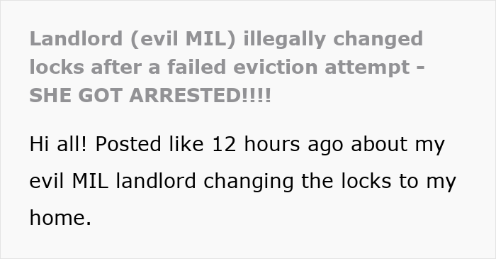 Psycho MIL Hell-Bent On Kicking Out Son’s Fam, Arrested After Trying To Steal DIL’s $6K Electronics Psycho MIL Hell-Bent On Kicking Out Son’s Fam, Arrested After Trying To Steal DIL’s $6K Electronics