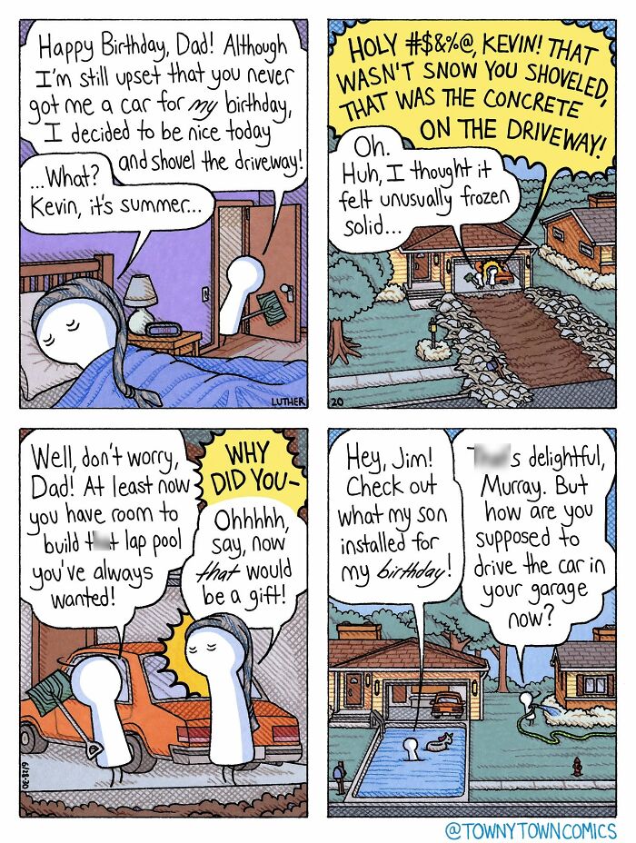 Everyday Life In The Us Midwest Gets Wonderfully Ridiculous In These 30 &ldquo;Towny Town Comics&rdquo;