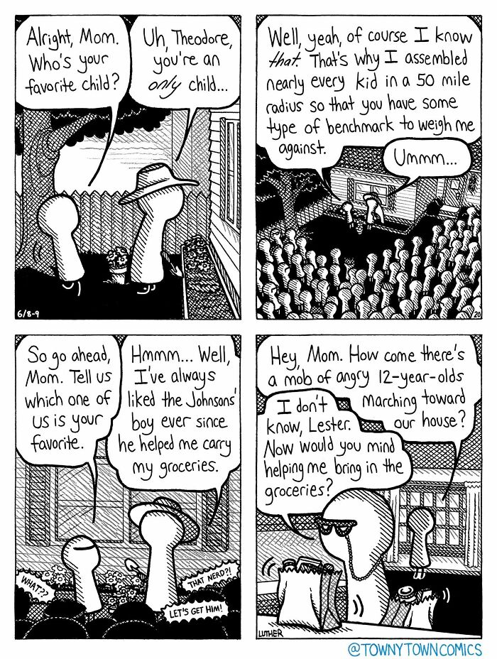 Everyday Life In The Us Midwest Gets Wonderfully Ridiculous In These 30 &ldquo;Towny Town Comics&rdquo;