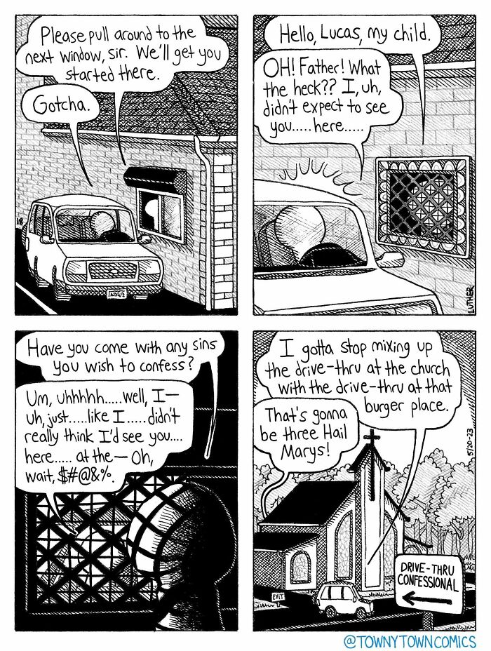 Everyday Life In The Us Midwest Gets Wonderfully Ridiculous In These 30 &ldquo;Towny Town Comics&rdquo;