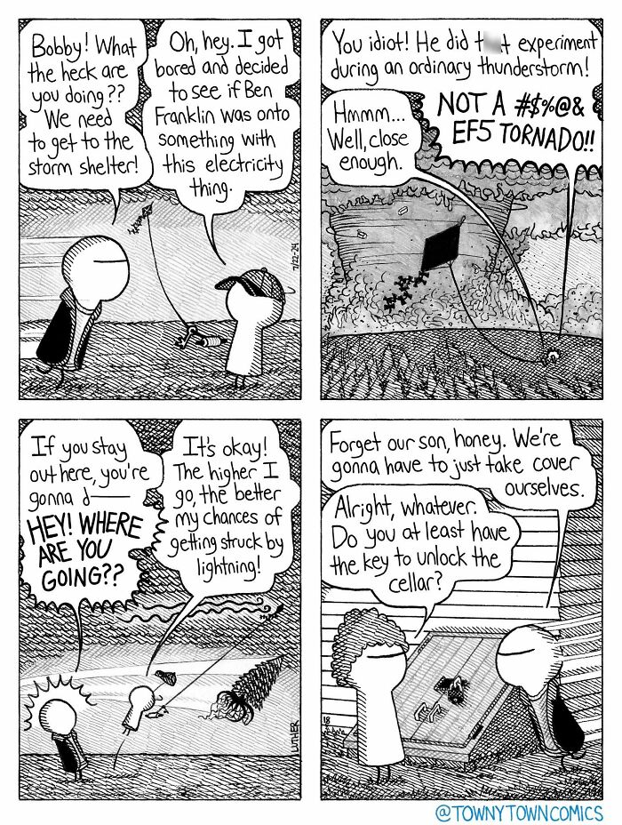 Everyday Life In The Us Midwest Gets Wonderfully Ridiculous In These 30 &ldquo;Towny Town Comics&rdquo;