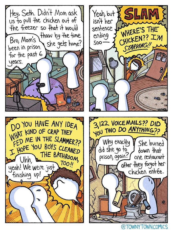 Everyday Life In The Us Midwest Gets Wonderfully Ridiculous In These 30 &ldquo;Towny Town Comics&rdquo;
