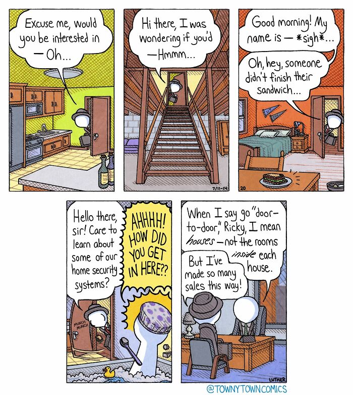 Everyday Life In The Us Midwest Gets Wonderfully Ridiculous In These 30 &ldquo;Towny Town Comics&rdquo;
