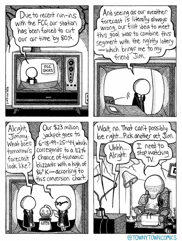 Everyday Life In The Us Midwest Gets Wonderfully Ridiculous In These 30 &ldquo;Towny Town Comics&rdquo;