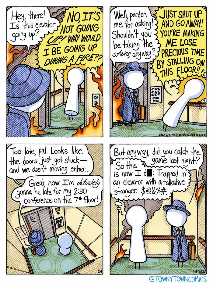 Everyday Life In The Us Midwest Gets Wonderfully Ridiculous In These 30 &ldquo;Towny Town Comics&rdquo;