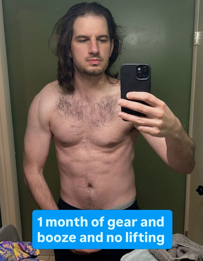 Man Documents Dramatic Transformation After Four Months Of Steroids And Drinking 24 Beers Daily
