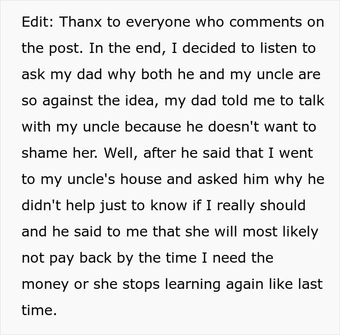 Man Thinks The Matter With Aunt Asking Him Money Is Done After He Denies Her But He&rsquo;s Very Wrong