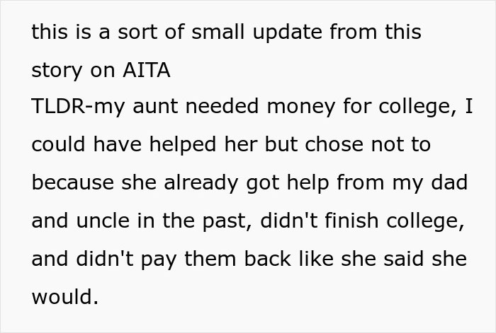 Man Thinks The Matter With Aunt Asking Him Money Is Done After He Denies Her But He&rsquo;s Very Wrong