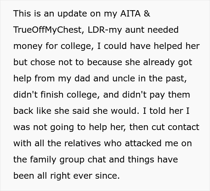 Man Thinks The Matter With Aunt Asking Him Money Is Done After He Denies Her But He&rsquo;s Very Wrong