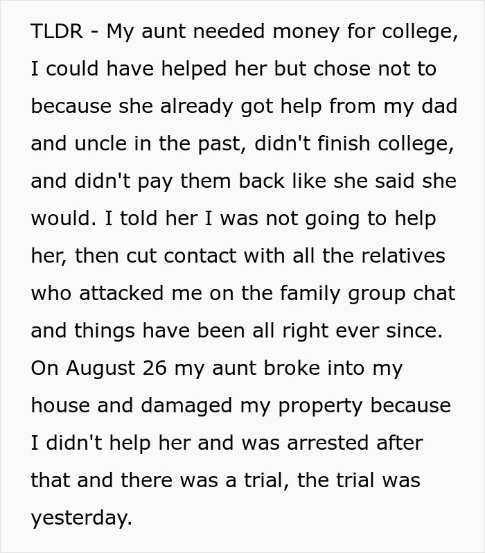 Man Thinks The Matter With Aunt Asking Him Money Is Done After He Denies Her But He&rsquo;s Very Wrong
