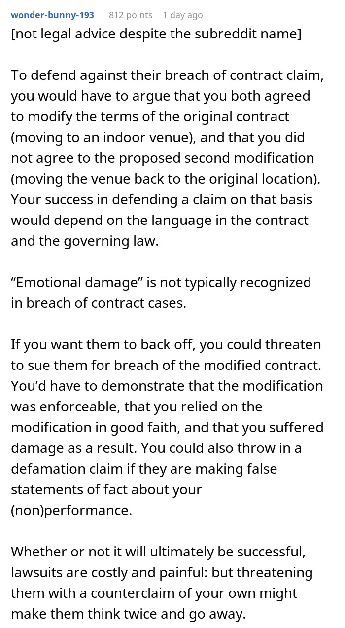 Amateur Photographer Signs A Contract And Then Doesn’t Show Up To Wedding: “They Want To Sue Me Now” Amateur Photographer Signs A Contract And Then Doesn’t Show Up To Wedding: “They Want To Sue Me Now”