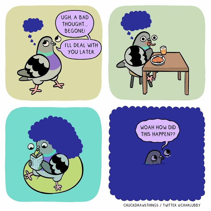 50 New Comics About A Pigeon Going Through Life And Mental Health Struggles By Chuck Mullin 50 New Comics About A Pigeon Going Through Life And Mental Health Struggles By Chuck Mullin