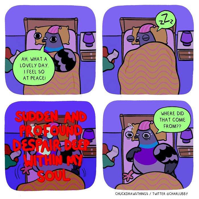 50 New Comics About A Pigeon Going Through Life And Mental Health Struggles By Chuck Mullin 50 New Comics About A Pigeon Going Through Life And Mental Health Struggles By Chuck Mullin