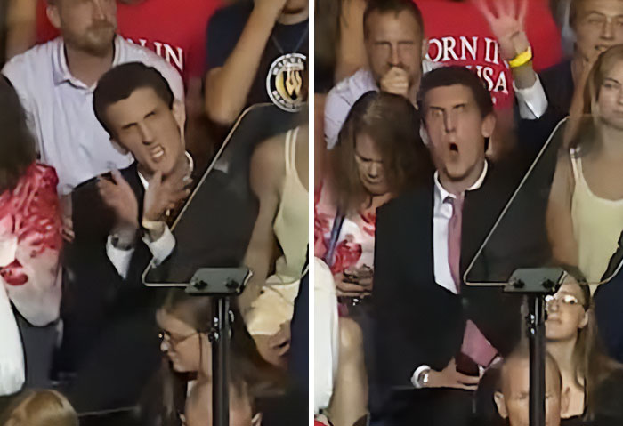 Trump Rally Member Brutally Mocks Him Right Behind His Back In Hilarious Viral Video Trump Rally Member Brutally Mocks Him Right Behind His Back In Hilarious Viral Video