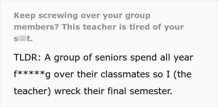 Lazy Seniors Force Classmates To Do All The Work, Teacher’s Trap Blows Up In Their Faces Lazy Seniors Force Classmates To Do All The Work, Teacher’s Trap Blows Up In Their Faces
