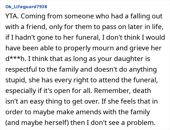Mom Refuses To Let Daughter Attend Ex-Best Friend’s Funeral After What She Did Years Ago Mom Refuses To Let Daughter Attend Ex-Best Friend’s Funeral After What She Did Years Ago