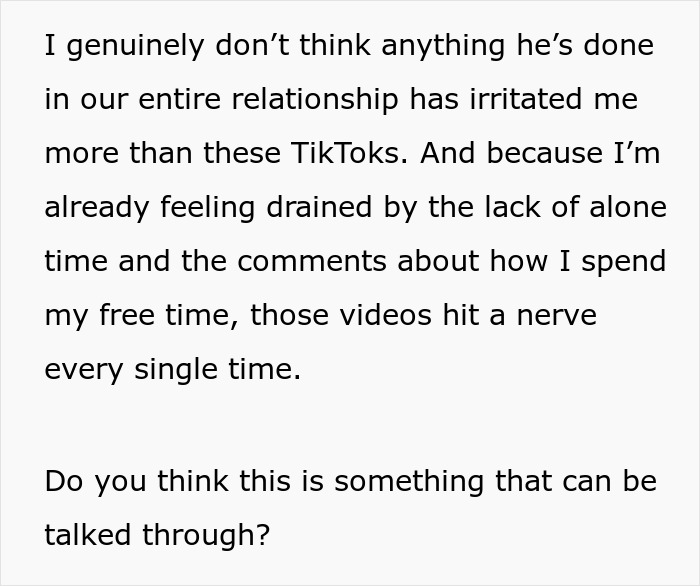 Woman Accepts BF’s Flaws But Draws The Line When He Starts Sending Her TikToks She Doesn’t Agree With Woman Accepts BF’s Flaws But Draws The Line When He Starts Sending Her TikToks She Doesn’t Agree With