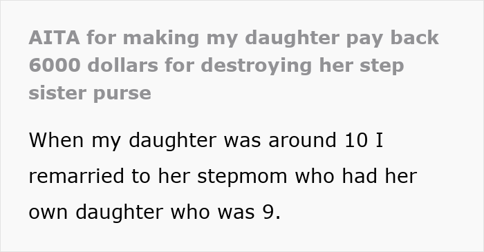 Jealous 15YO Slashes Stepsister’s $6K Designer Purse, Dad Makes Her Pay Every Dollar Back Jealous 15YO Slashes Stepsister’s $6K Designer Purse, Dad Makes Her Pay Every Dollar Back