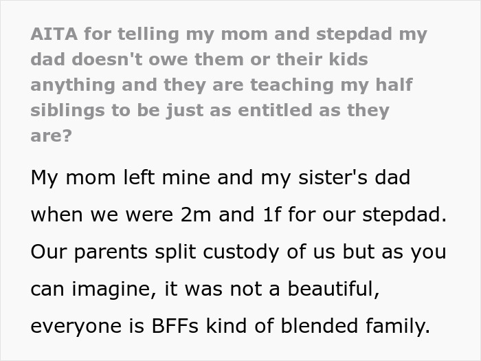 Guy Refuses To Help With Ex-Wife’s Kids After Accident, Couple Berate Him, 16YO Calls Them Entitled Guy Refuses To Help With Ex-Wife’s Kids After Accident, Couple Berate Him, 16YO Calls Them Entitled
