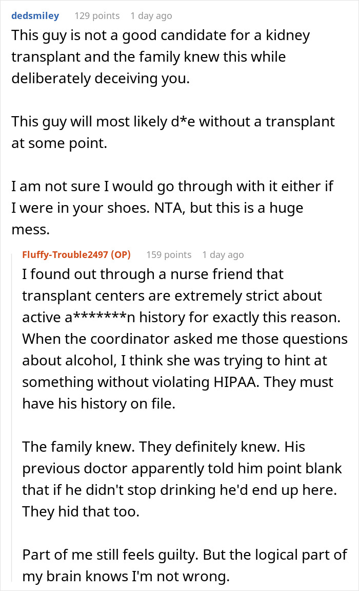 Man Says Yes To Donating A Kidney To BIL, Changes His Mind After Hearing He Drank His Last One Away