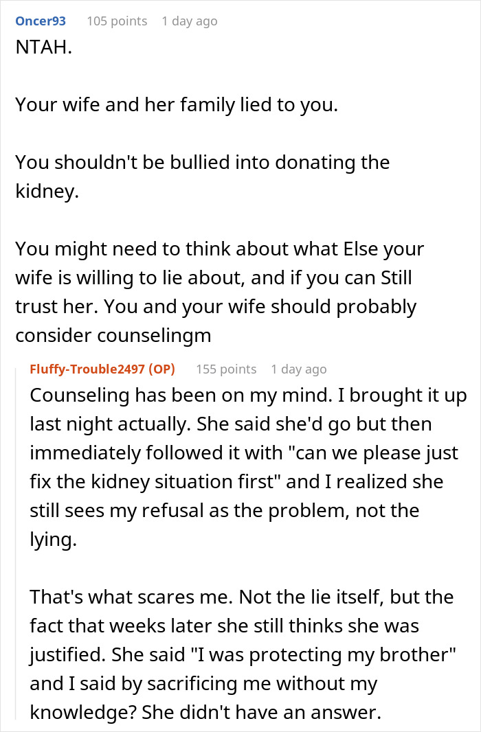 Man Says Yes To Donating A Kidney To BIL, Changes His Mind After Hearing He Drank His Last One Away