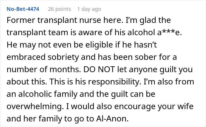 Man Says Yes To Donating A Kidney To BIL, Changes His Mind After Hearing He Drank His Last One Away
