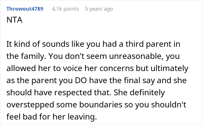 Mom Reminds Nanny About Who The Employer Is As She Keeps Violating Boundaries, She Ends Up Quitting