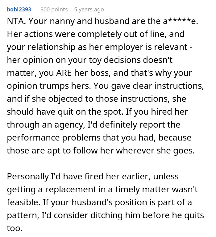 Mom Reminds Nanny About Who The Employer Is As She Keeps Violating Boundaries, She Ends Up Quitting