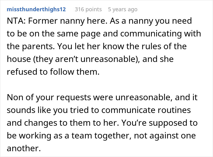 Mom Reminds Nanny About Who The Employer Is As She Keeps Violating Boundaries, She Ends Up Quitting