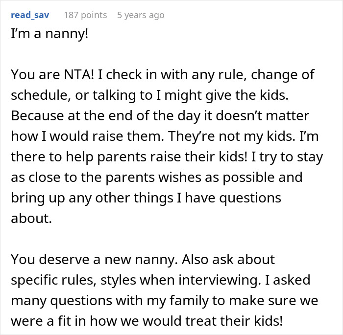Mom Reminds Nanny About Who The Employer Is As She Keeps Violating Boundaries, She Ends Up Quitting