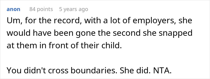 Mom Reminds Nanny About Who The Employer Is As She Keeps Violating Boundaries, She Ends Up Quitting