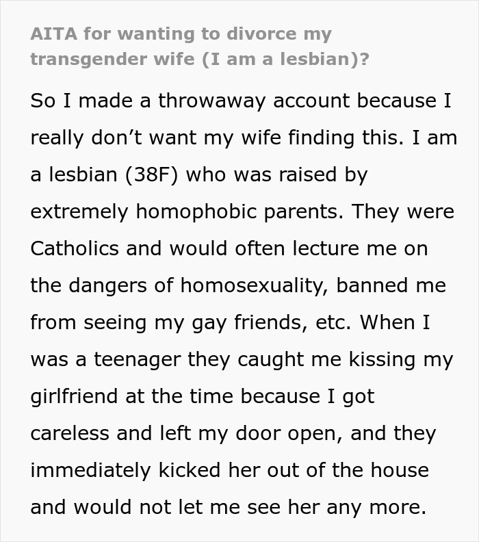 Woman Is In Shock When Her Husband Decides To Transition As He Was Supposed To Help To Hide She&rsquo;s Lesbian